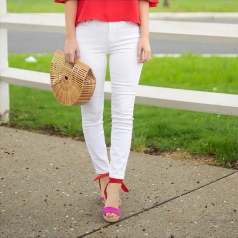 J. Crew Jeans Lookout High-rise Jeans in White Size 29.